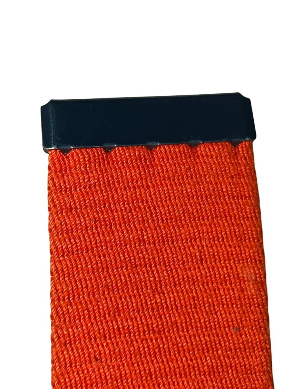 Volcom Adjustable Red & Orange Belt Black Buckle Logo Woven Fabric 44 inch